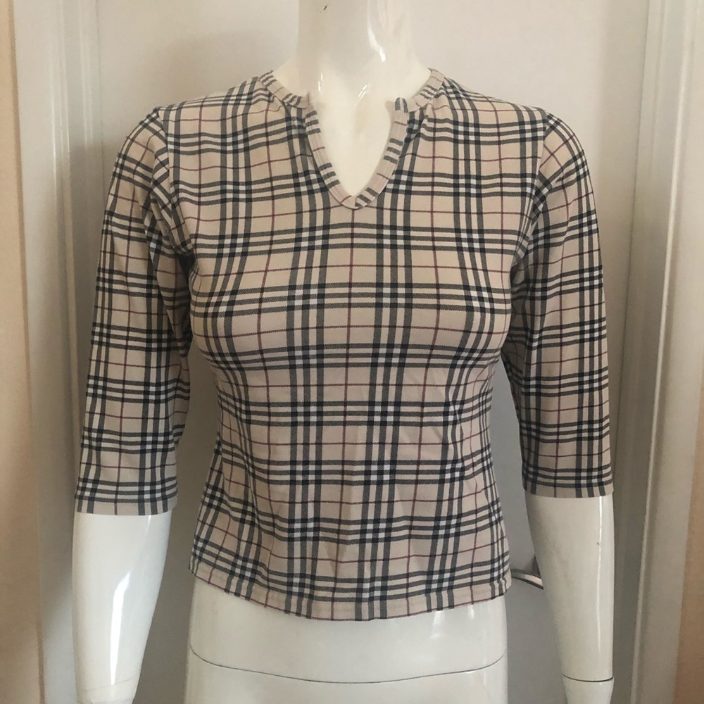 Burberry Nova Check Half Sleeve Top